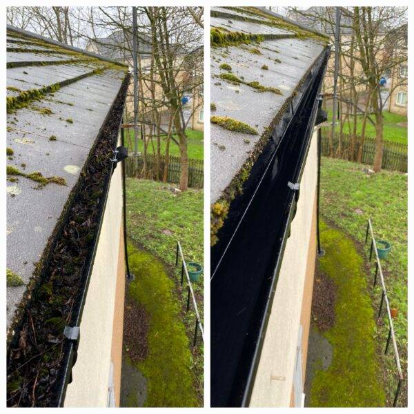 Gutter cleaning in Leeds by Trusted Cleanerz Ltd – before and after results