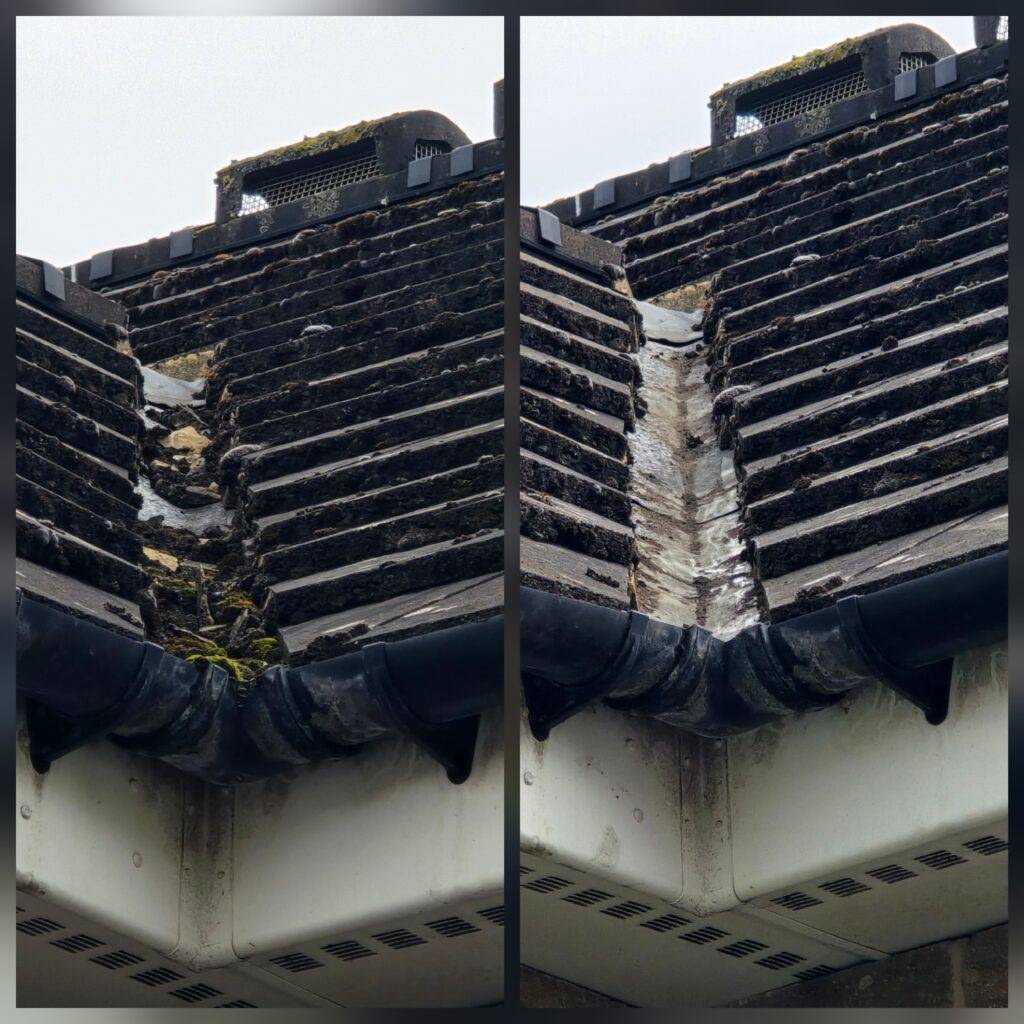 gutter-cleaning-roof-valley-shipley-before-after-trusted-cleanerz-ltd